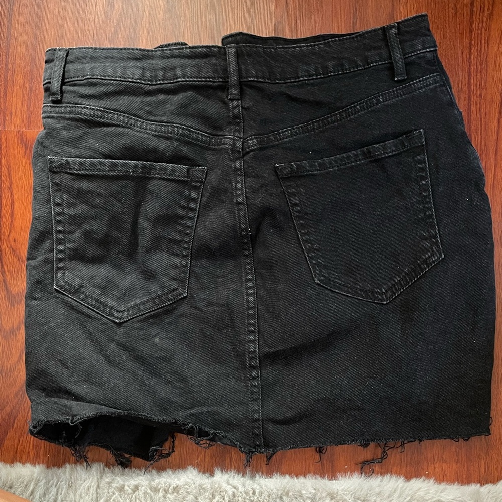 Garage Black denim skirt